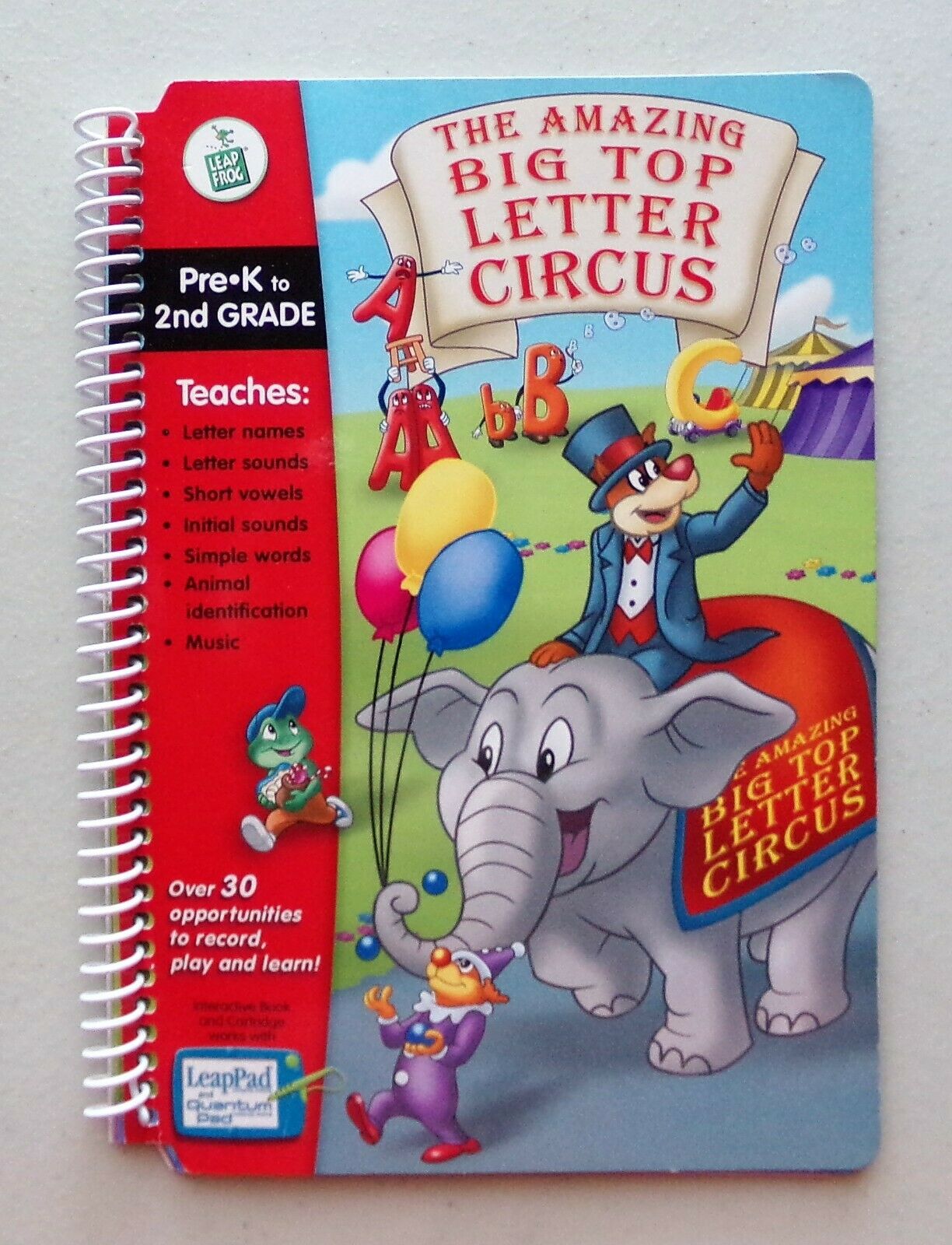 Leap Frog LeapPad Book: The Amazing Big Top Letter Circus Pre-K to 2nd Grade VG - Fresh Stock Dated December 2025
