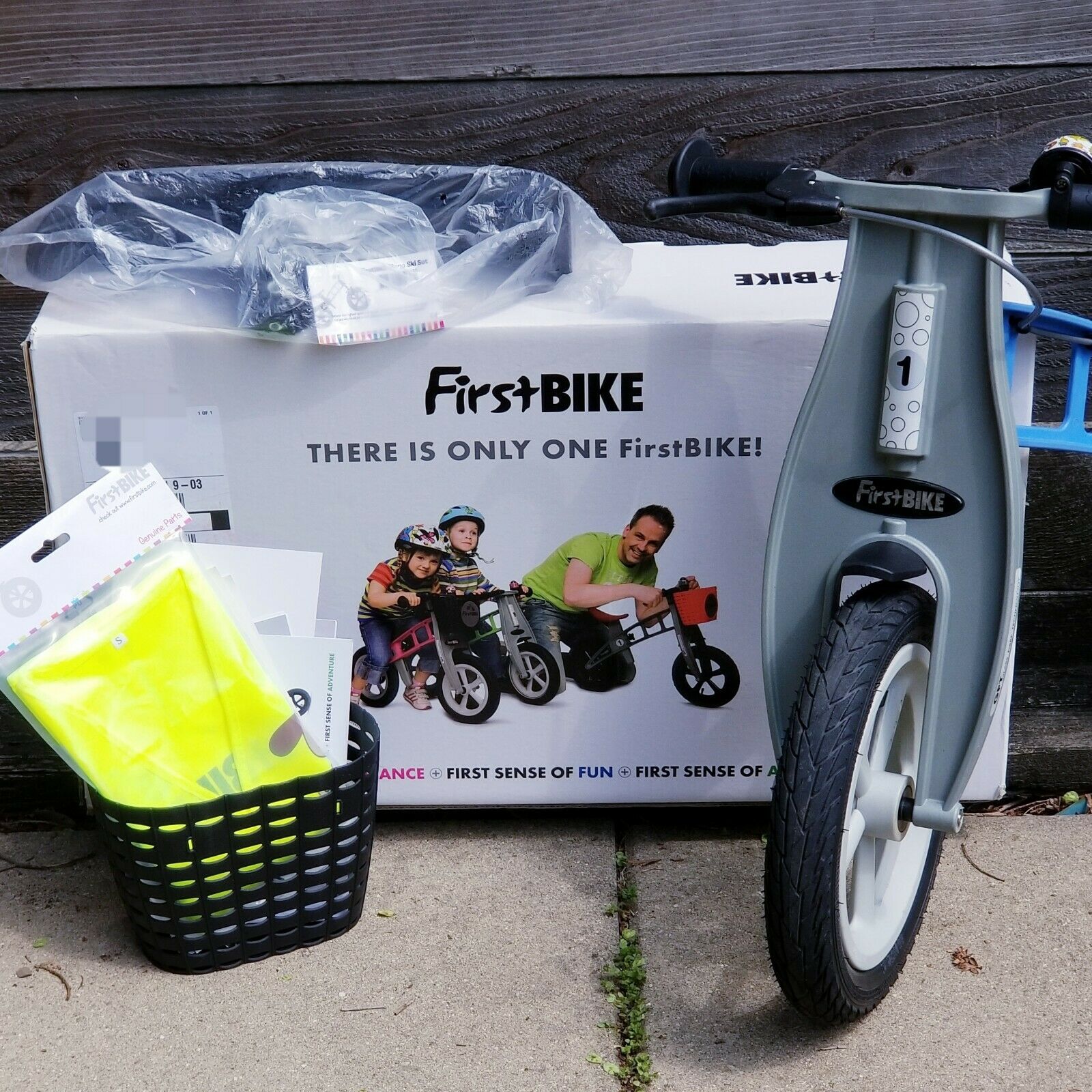 FIRSTBIKE Balance BIKE Blue STREET L2021 w/ Brake LOWERING KIT Box MONO SKI SET - Fresh Stock Dated February 2026