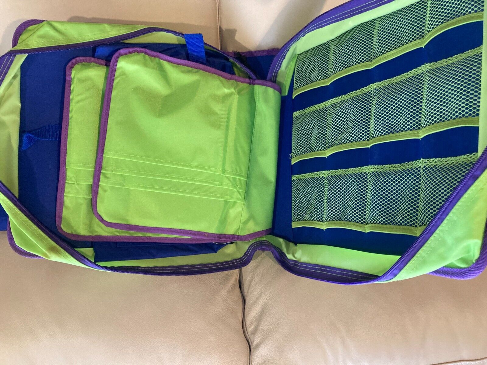 2  Leap Frog LeapPad Book Storage System Bag Carry Cases Bags Totes Blue Green - Fresh Stock Dated February 2026