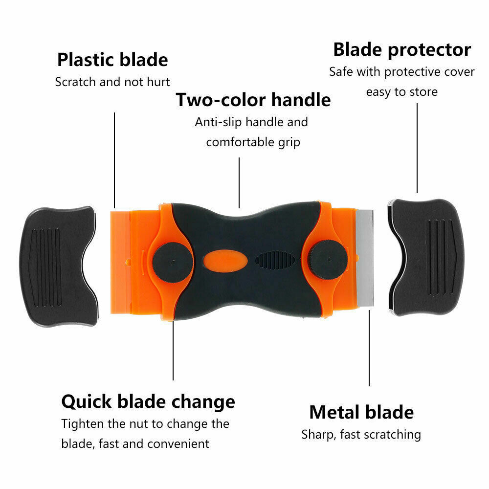 Window Glass Scraper Hob Tile Ceramic Razor Removes Paint Stickers Glue 10 Blade - Fresh Stock Dated February 2026