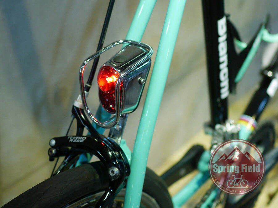 Vintage Bicycle Tail Light / Retro Rear Lamp / Classic LED Back Light Metal - Fresh Stock Dated December 2025