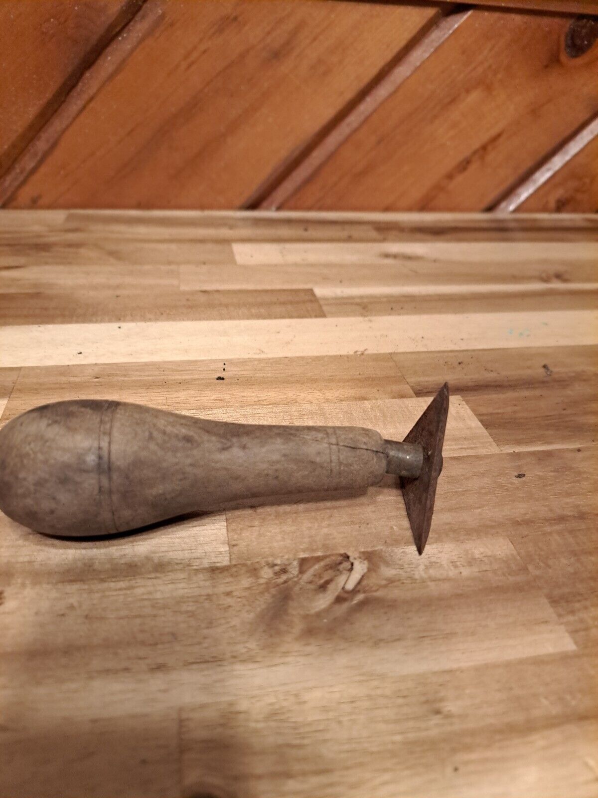 Vintage Triangular Paint Scraper Wood Handle  2 1/4” Blade - Fresh Stock Dated February 2026