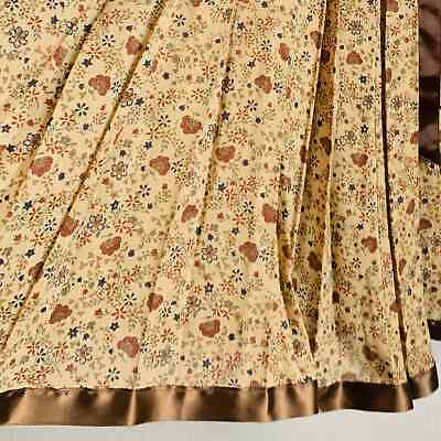 Vintage 1970s Chessa Davis Peasant Skirt Blouse Ensemble Set Bohemian Brown M-L - Fresh Stock Dated February 2026