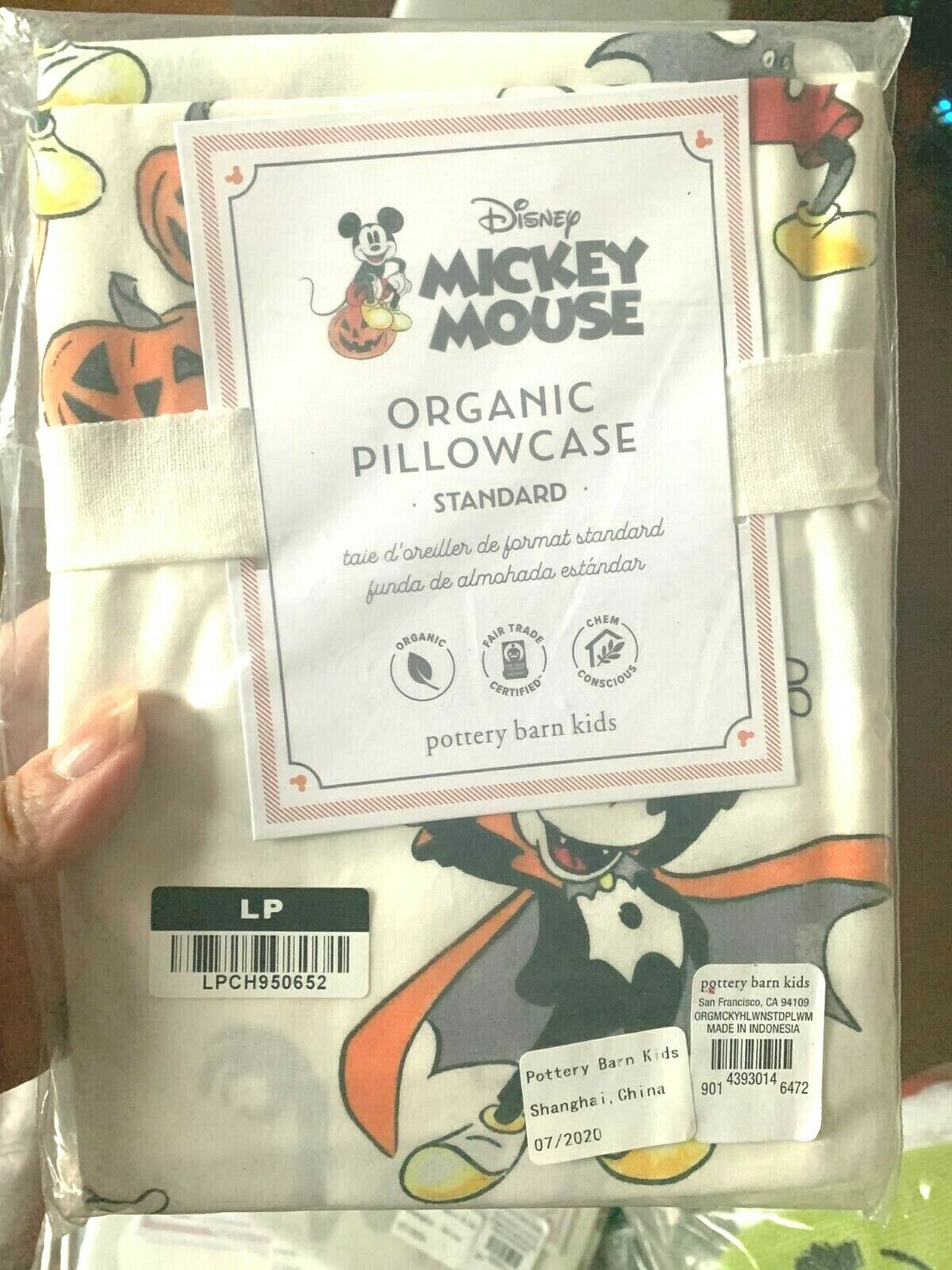 Pottery Barn Mickey Mouse PILLOW case cover holiday Halloween Minnie disney gift - Fresh Stock Dated December 2025