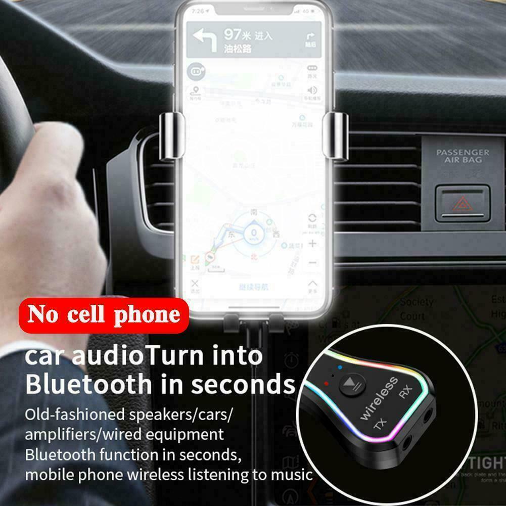 USB Bluetooth V5.0 3.5mm Adapter Plug colorful ambient For car compu light U5Z1 - Fresh Stock Dated February 2026