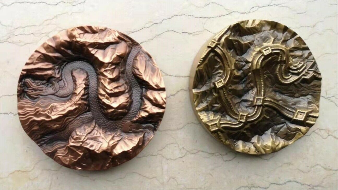 Pair China 2012 Brass & Copper Medals - From Shanhai to Jiayu Pass - Great Walls - Fresh Stock Dated February 2026