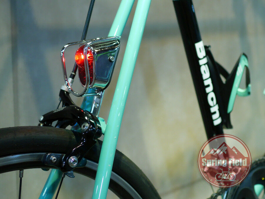 Vintage Bicycle Tail Light / Retro Rear Lamp / Classic LED Back Light Metal - Fresh Stock Dated December 2025