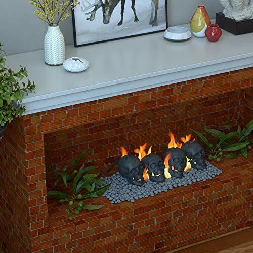 Regal Flame Human Skull Ceramic Wood Large Gas Fireplace Logs Logs for All Ty... - Fresh Stock Dated December 2025