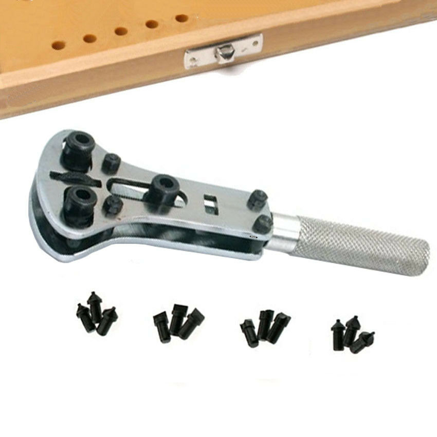 Waterprof Watch Case Wrench Opener Wooden Case , Jewelry Watchmakers Repair Tool - Fresh Stock Dated February 2026
