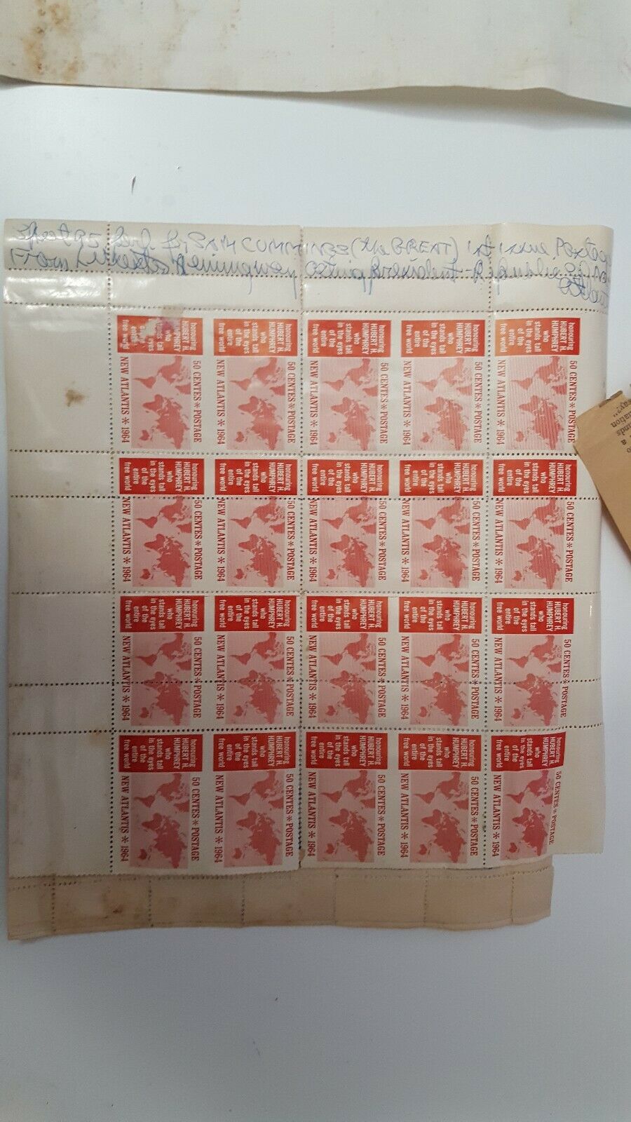 RARE Leicester Hemingway New Atlantis Stamps Signed Letters and More LOOK - Fresh Stock Dated December 2025