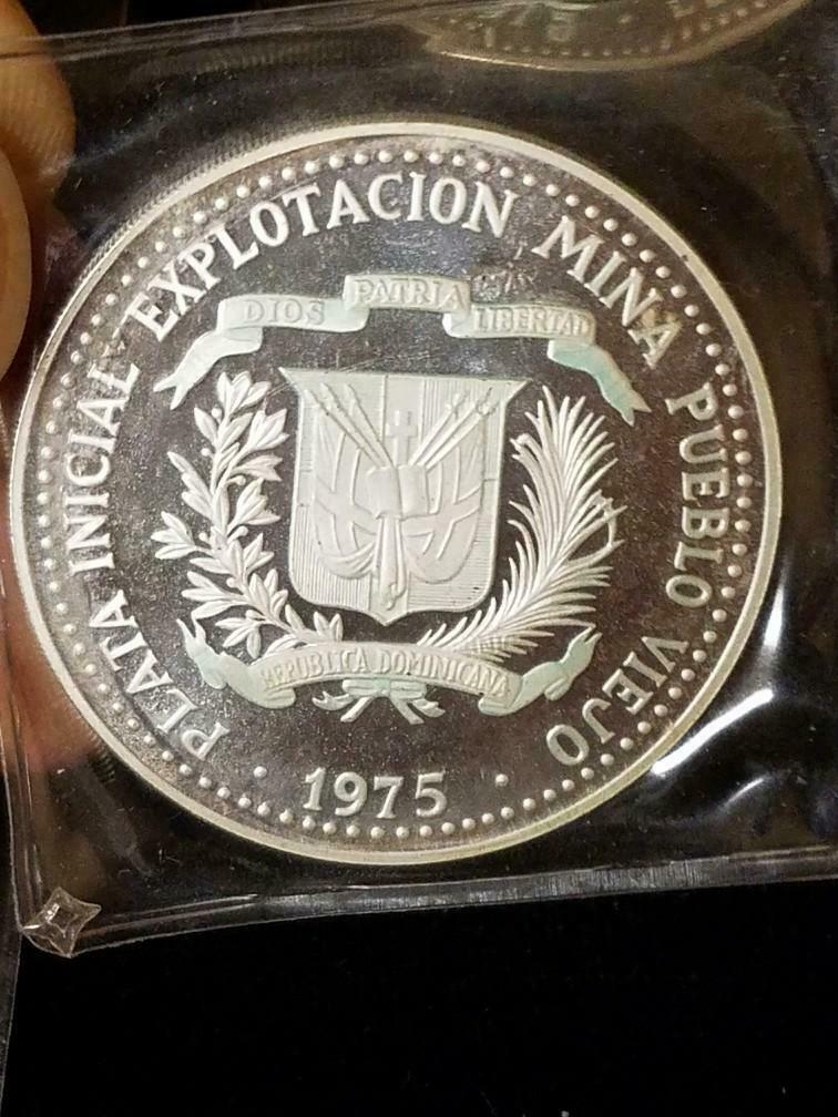 1975 Dominican Republic 10 Peso Silver - Fresh Stock Dated December 2025