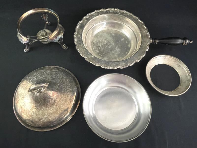 Vintage Oneida Chafing Dish With Stand And Burner Silver Toned Floral Embossed - Fresh Stock Dated February 2026
