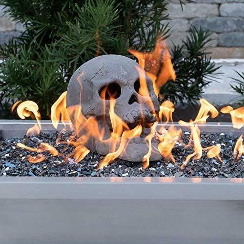 Regal Flame Human Skull Ceramic Wood Large Gas Fireplace Logs Logs for All Ty... - Fresh Stock Dated December 2025