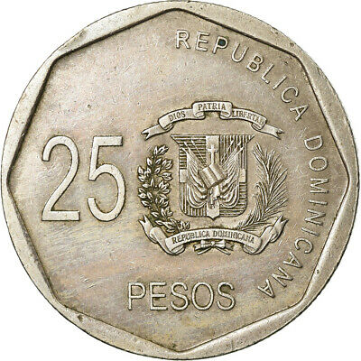 [#774403] Coin, Dominican Republic, 25 Pesos, 2005, EF, Copper-nickel, KM:107 - Fresh Stock Dated December 2025