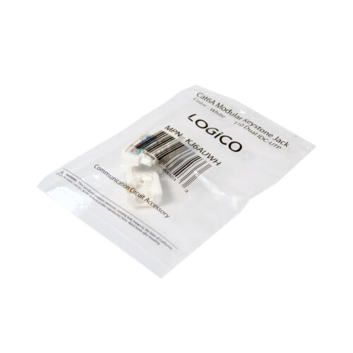 50 pack lot Keystone Jack Cat6a White Network Ethernet 110 Punchdown 8P8C - Fresh Stock Dated December 2025