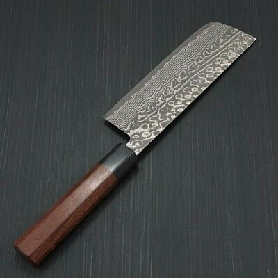 Japanese Yoshimi Kato Super Gold 2 SG2 Black Damascus Nakiri Kitchen Knife Japan - Fresh Stock Dated December 2025