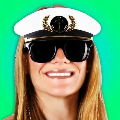 Captain Sunstache Moustache Sunglasses Shades Costume Accessory Boat - Fresh Stock Dated February 2026