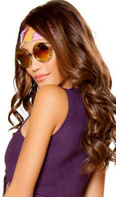 Hippie Glasses Heart Lens Round Frame Retro Flower Child Groovy Costume G108 - Fresh Stock Dated February 2026