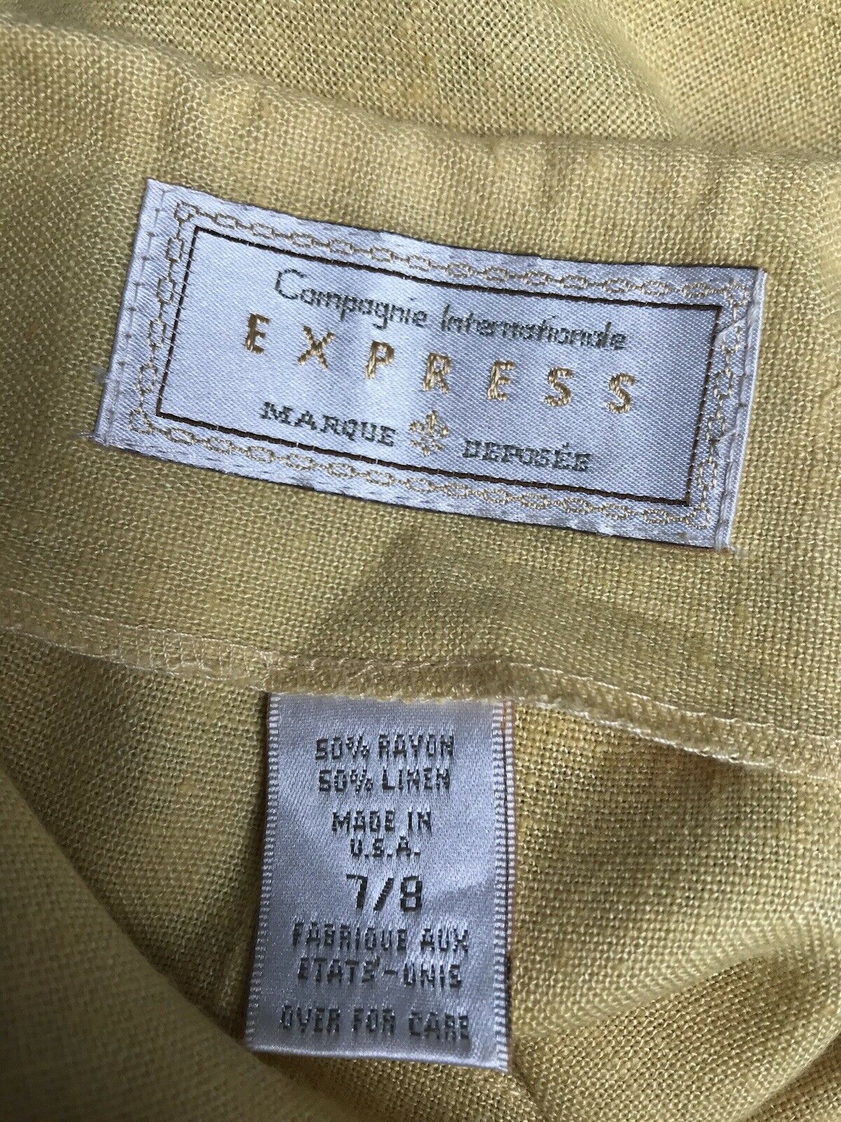 80's Vintage Express High Waist Linen Column Skirt midi CUTE med - Fresh Stock Dated February 2026