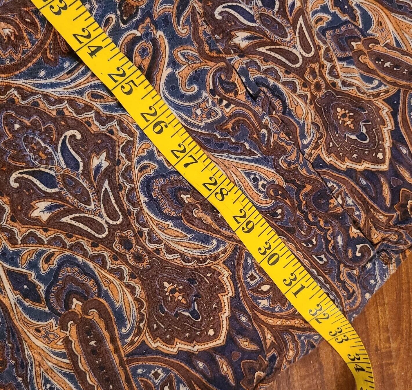 Vintage Studio paisley hippie skirt pearl button front L rayon maxi midi boho - Fresh Stock Dated March 2026