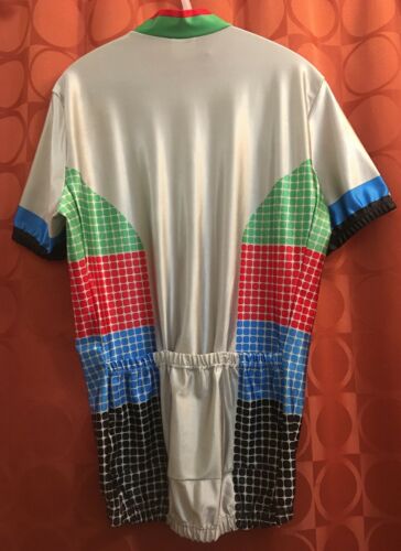 XL Vintage 1980s SEB ITALY DuPont LYCRA CYCLING JERSEYZero Miles FRANCESCO MOSER - Fresh Stock Dated December 2025