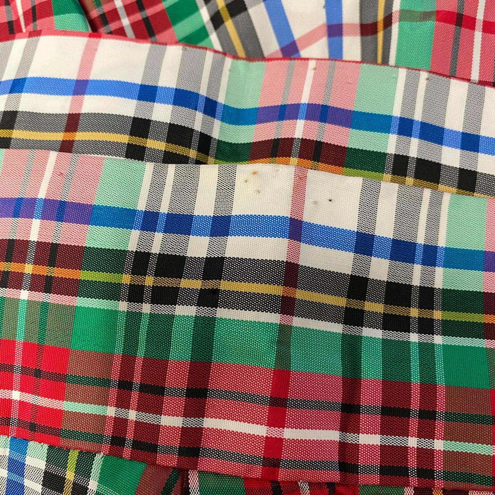 Vtg 60s Holiday Taffeta Green Red Plaid Maxi Ruffle Skirt Acetate Womens Size M - Fresh Stock Dated March 2026