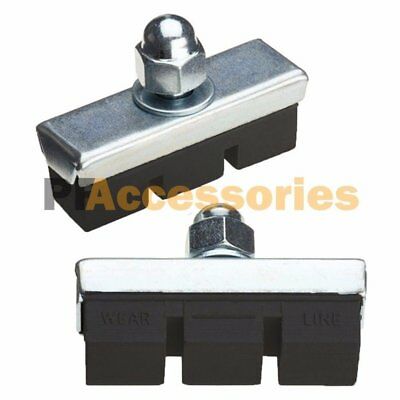 4 Pcs 2 Pairs High Grade Cycling Bicycle Bike Bolt On Brake Pads 40mm Rubber Pad - Fresh Stock Dated December 2025