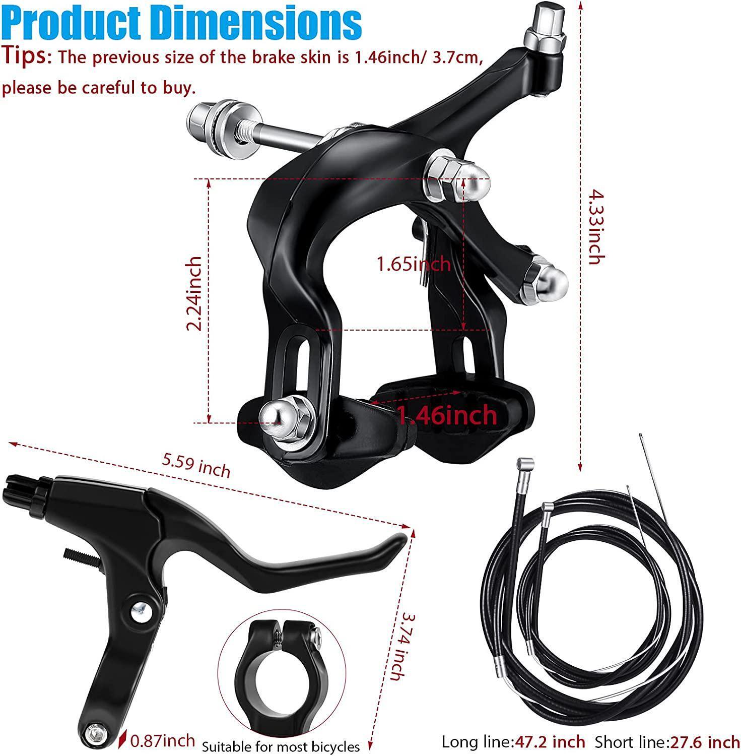 6 Pcs Road Bike C Shape Brake Aluminum Lever Brake Housing, Cable Brakes V Type - Fresh Stock Dated February 2026
