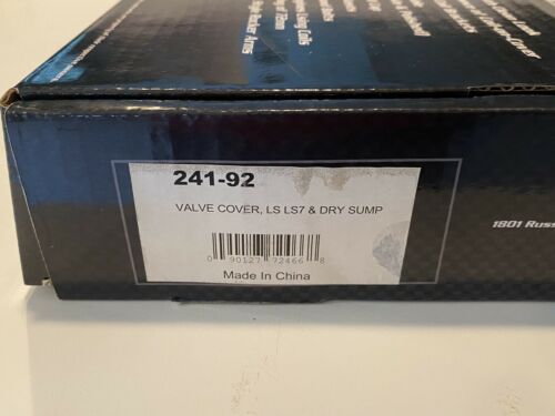 Standard Height LS Valve Covers for Dry Sump Applications - Natural Cast 241-92 - Fresh Stock Dated February 2026