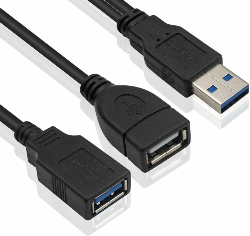 Poyiccot USB 3.0 Splitter Cable, USB3.0 Male to 2.0 Female & USB3.0... - Fresh Stock Dated February 2026