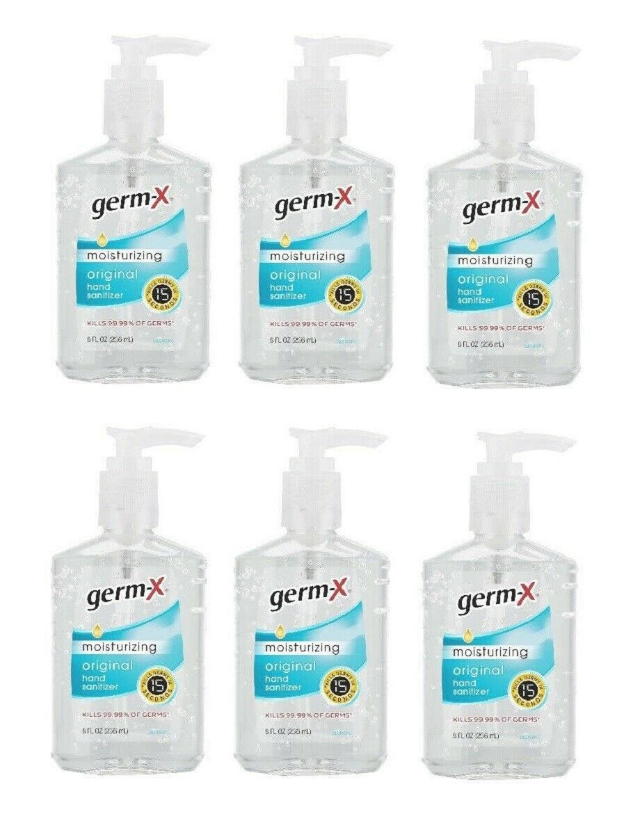 Germ-X Instant Original Hand Sanitizer 8 oz Bottle EXP ( 06/22 ) 12 -Pack-Pump - Fresh Stock Dated February 2026
