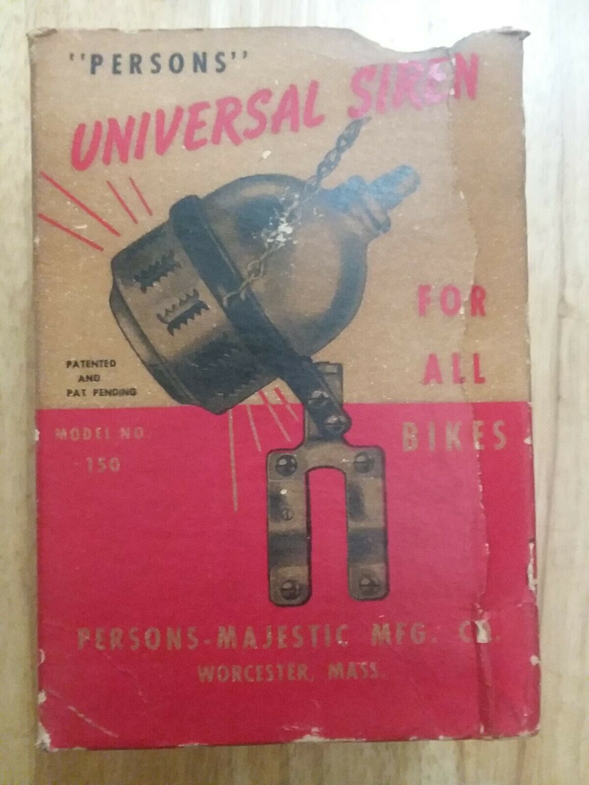 Vintage Persons - Majestic  MFG. Co.  Bicycle Siren Complete With Box - Fresh Stock Dated December 2025