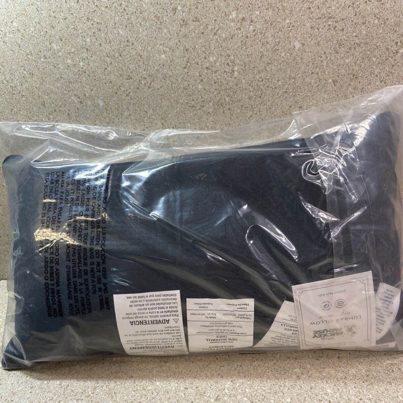 NEW Pottery Barn Kids Disney Mickey Mouse Lumbar Pillow NWT - Fresh Stock Dated February 2026