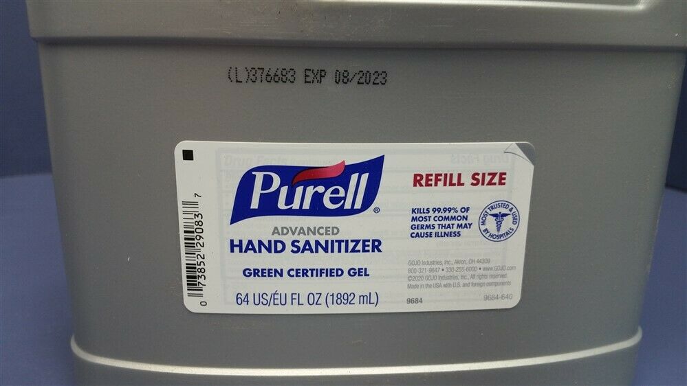 (4 Jugs) PURELL Advanced Hand Sanitizer 1/2 Gallon Gel 64 oz 2L Pump Refill Jug - Fresh Stock Dated February 2026