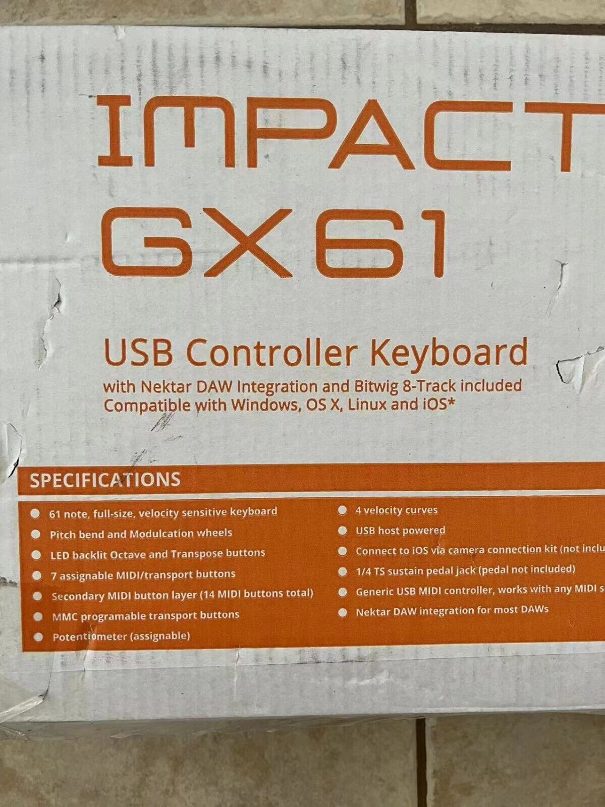 Nektar impact 61-Key MIDI Controller keyboard GX 61 Mac PC iOS compatible - Fresh Stock Dated February 2026