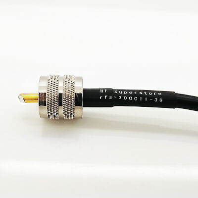 UHF Male (Plug) to UHF Male (Plug) LMR240 Cable Assembly, 36 inch (3 ft) - Fresh Stock Dated December 2025