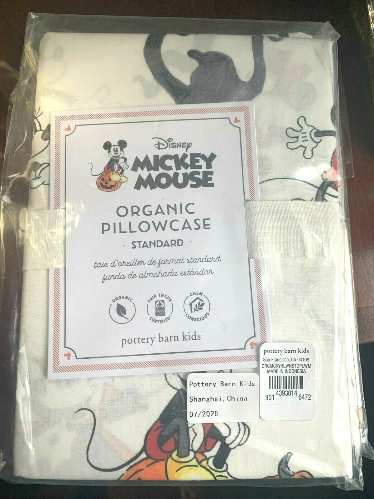 Pottery Barn Mickey Mouse PILLOW case cover holiday Halloween Minnie disney gift - Fresh Stock Dated December 2025
