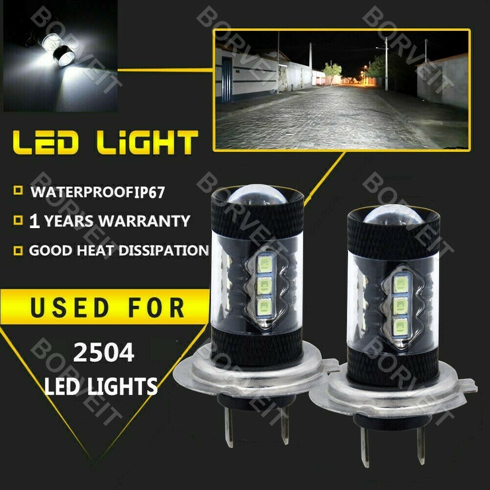 2x White LED Headlight Bulbs For Can-Am Spyder GS Roadster 990 RS-S Roadster - Fresh Stock Dated February 2026