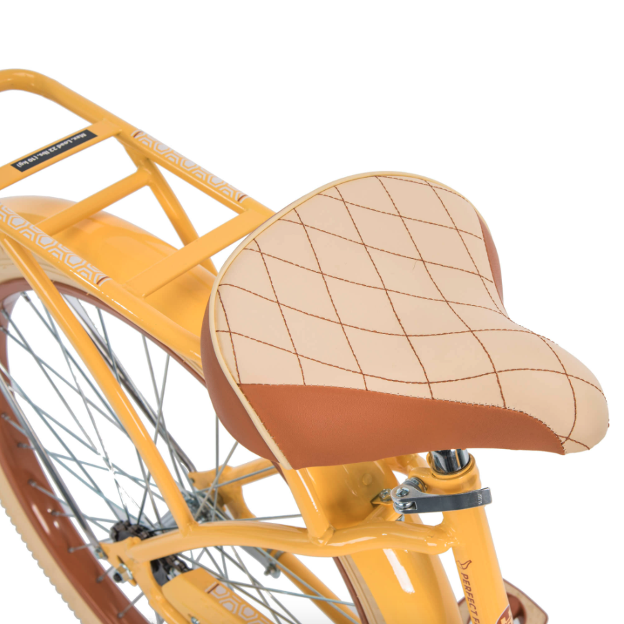 Huffy Nel Lusso Classic Cruiser Bike w/ Perfect Fit Frame, Women's, Yellow, 26