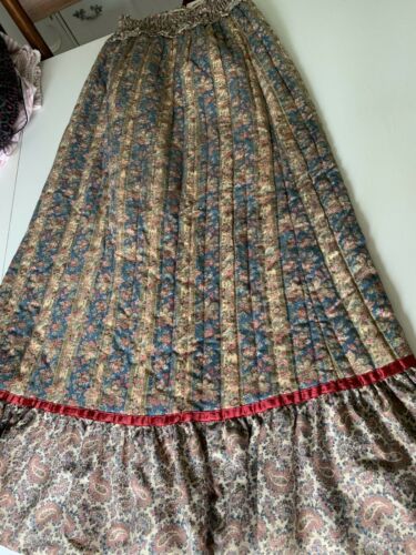 Vintage Quilted Prairie Skirt Womens S M Paisley Flowers - Fresh Stock Dated February 2026