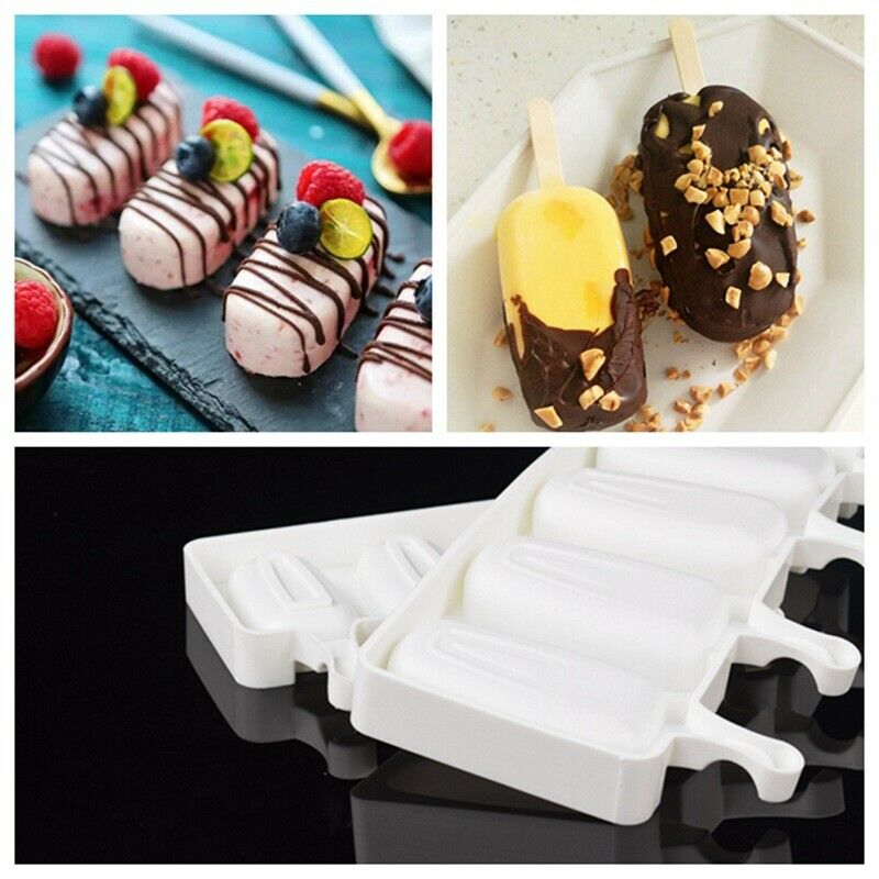 8 Cavity Frozen Ice DIY Mold Juice Popsicle Maker Lolly Mould Kitchen Maker Mold - Fresh Stock Dated February 2026
