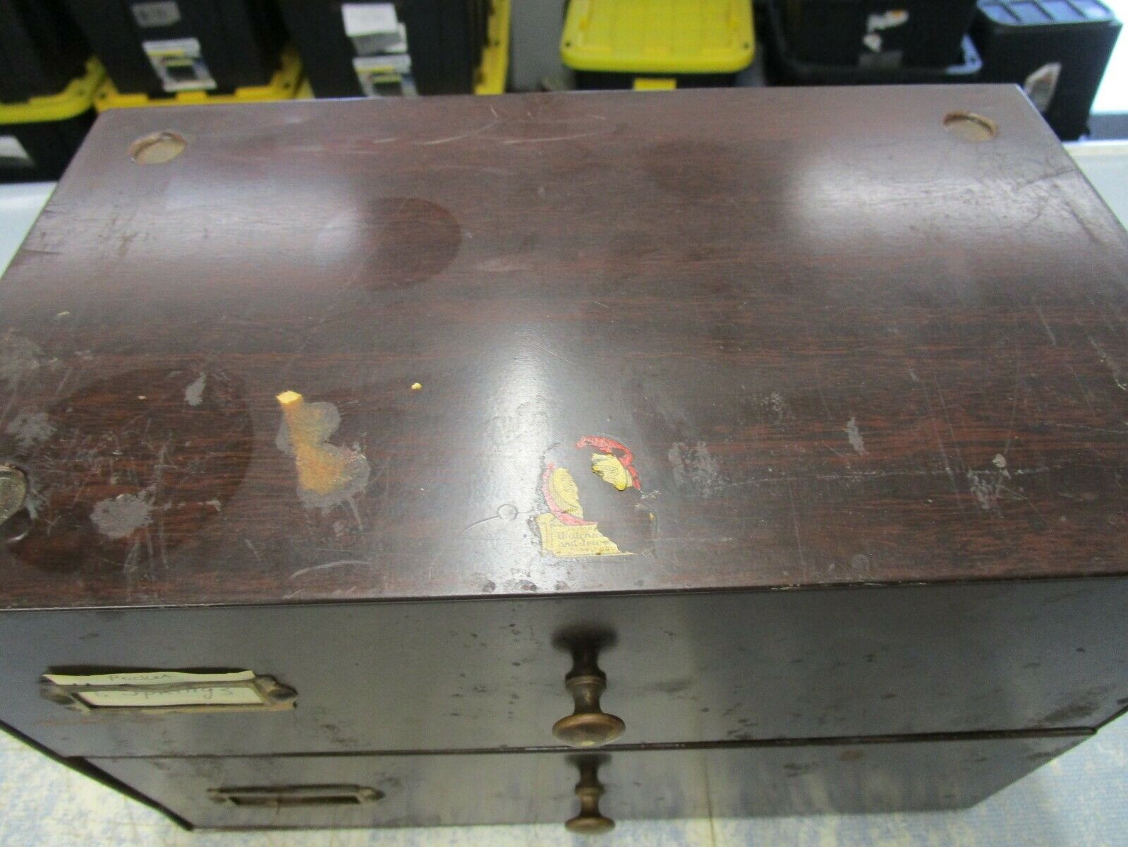 Vintage Swartchild 2 Drawer Metal Watch Parts Cabinet Watchmaker Repair Parts - Fresh Stock Dated February 2026