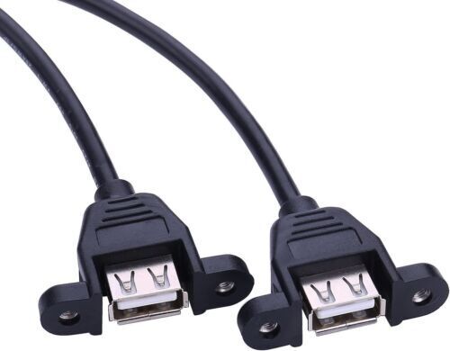 USB Extension Cable - iGreely 2Pack 1Ft/30cm 2.0 Panel-Mount 1Ft, USB2.0 - Fresh Stock Dated February 2026