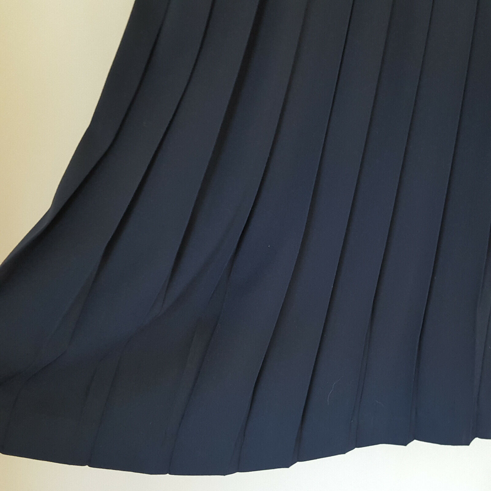 Vtg 70s 80s Navy Blue Pleated Skirt Sz 6 Midi/Maxi Long USA Union Label NEW - Fresh Stock Dated March 2026