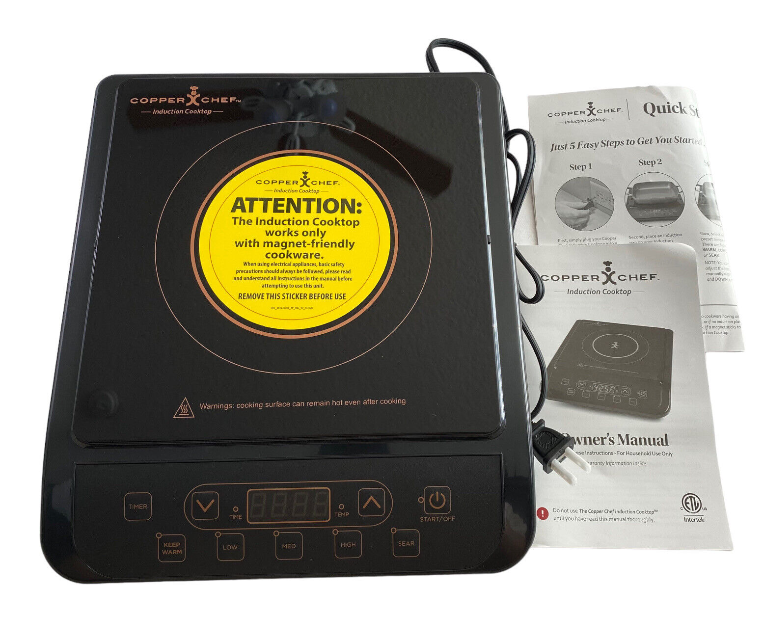 Copper Chef Induction Cooktop 1300 Watts KC16067-00300 Black RV Van Camper NWOB - Fresh Stock Dated February 2026