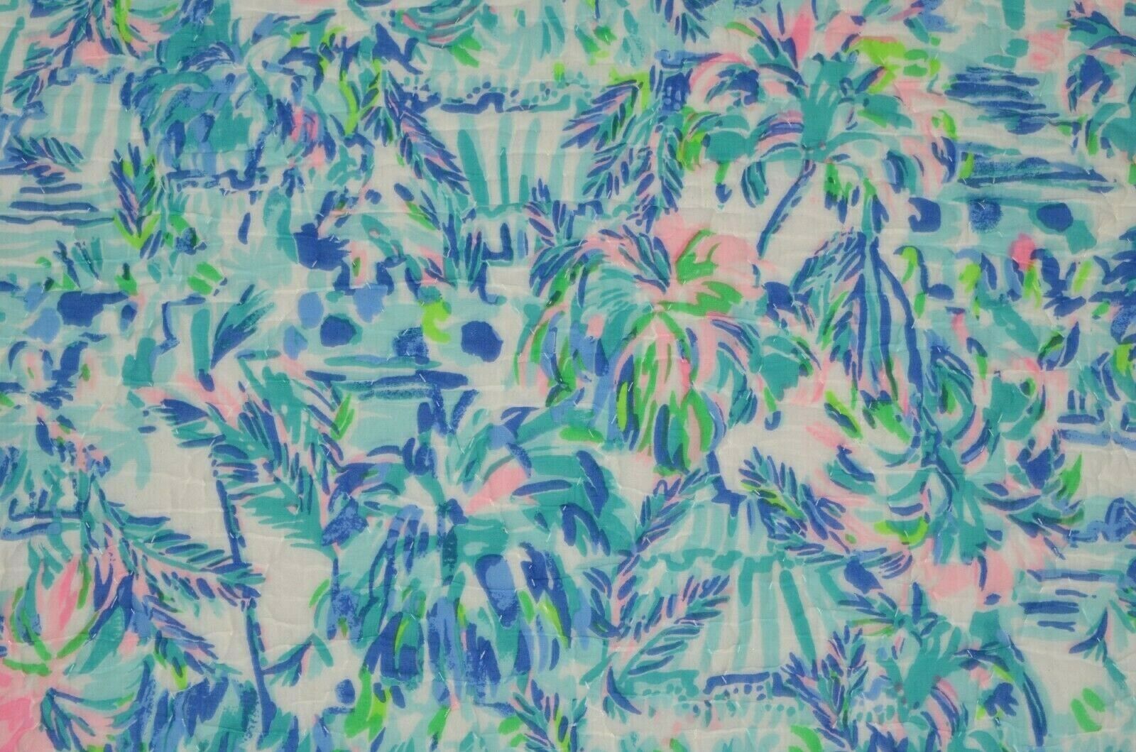 Pottery Barn Lilly Pulitzer Cabana Cocktail Reversible Euro Sham NWOT Teal Blue - Fresh Stock Dated December 2025