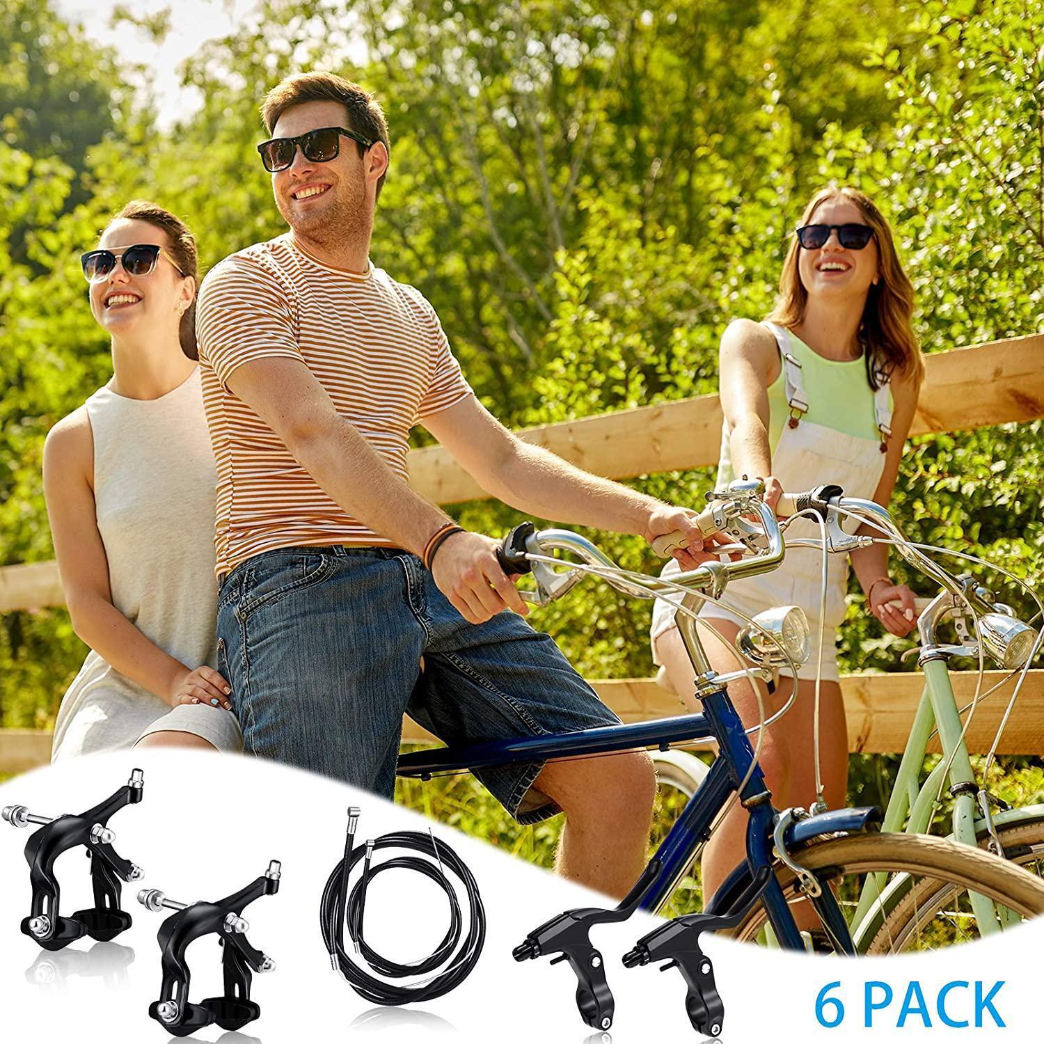 6 Pcs Road Bike C Shape Brake Aluminum Lever Brake Housing, Cable Brakes V Type - Fresh Stock Dated February 2026