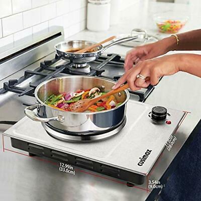 1500W Electric Hot Plate, Hot Plate for Cooking Stainless Steel Single Burner - Fresh Stock Dated December 2025