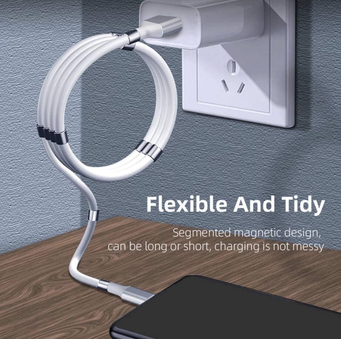 Magnetic Charging Cable USB-Lighting Technology Very Organized 3 ft 3A Fast Char - Fresh Stock Dated February 2026