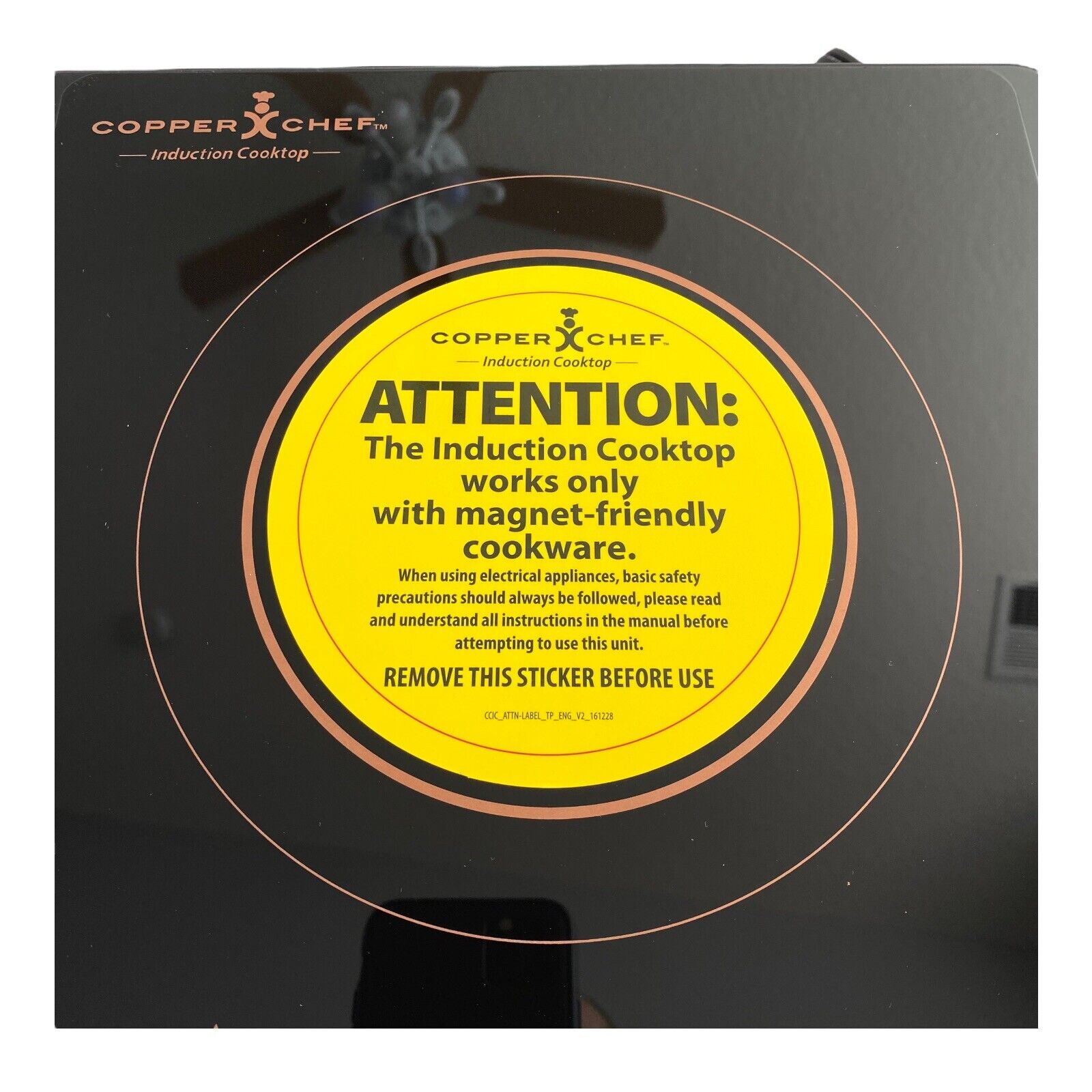 Copper Chef Induction Cooktop 1300 Watts KC16067-00300 Black RV Van Camper NWOB - Fresh Stock Dated February 2026